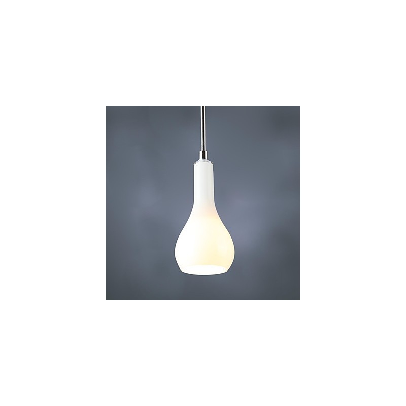 Modern Contemporary Mini Style Chrome Metal Pendant Light