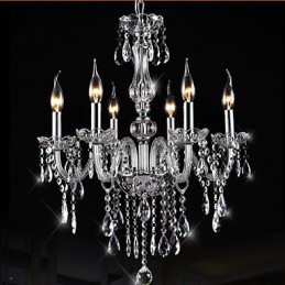 6 Arms Vintage Luxury Lighting K9 Crystal Chandelier Ceiling Pendant Light