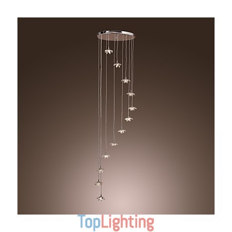 Modern Contemporary Crystal Mini Style Chrome Metal Pendant Light Modern Contemporary Crystal Mini Style Chrome Metal Pendant Light