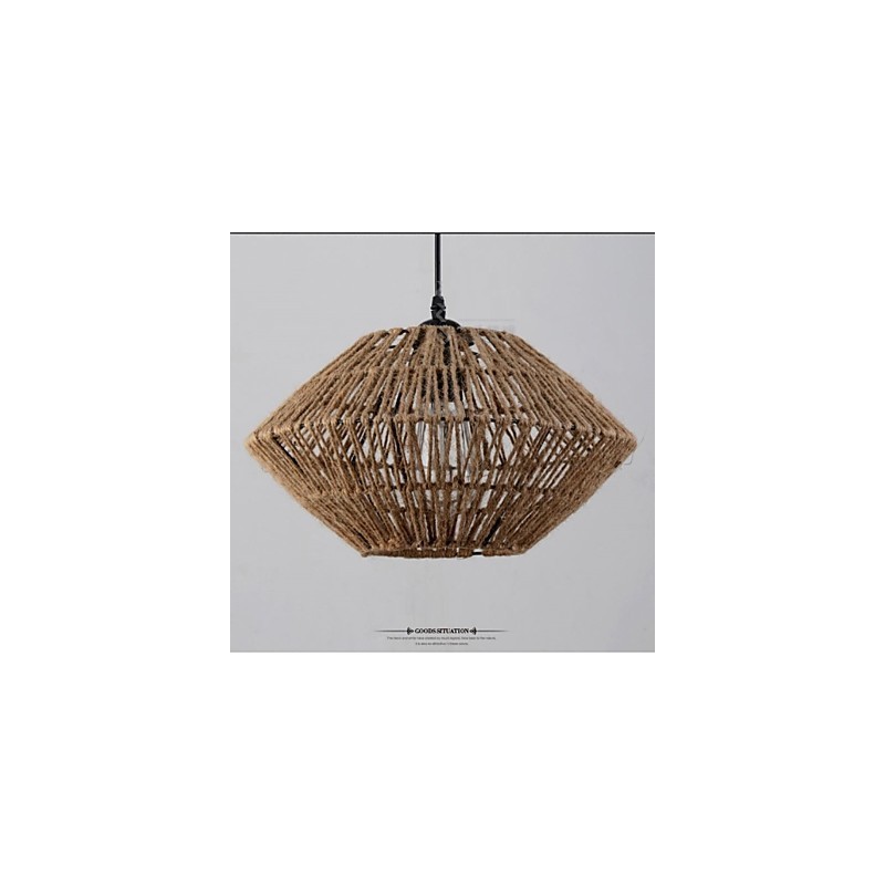 Vintage Rope Made Pendant Light with One Light