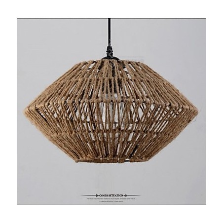 Vintage Rope Made Pendant Light with One Light Vintage Rope Made Pendant Light with One Light