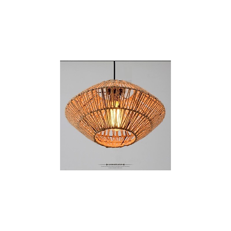 Vintage Rope Made Pendant Light with One Light