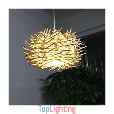 Contemporary and contracted droplight 1 light wooden hand woven Contemporary and contracted droplight 1 light wooden hand woven