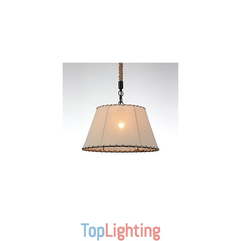 1 Lights Pendant Lamps Vintage Style Industry Style Yellow Cloth & Metals Drop Light