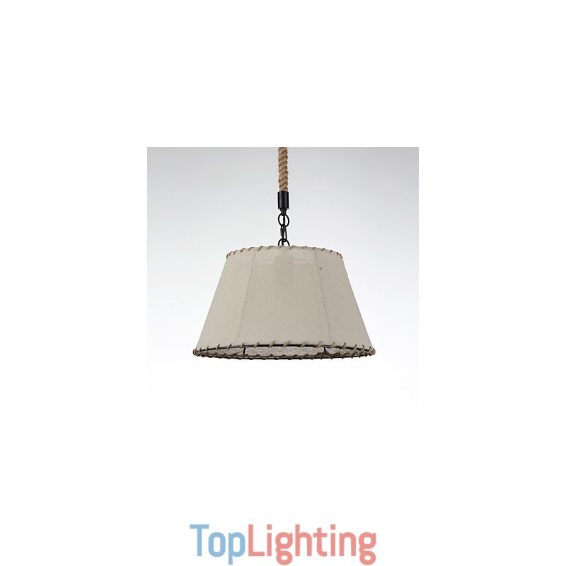 1 Lights Pendant Lamps Vintage Style Industry Style Yellow Cloth & Metals Drop Light