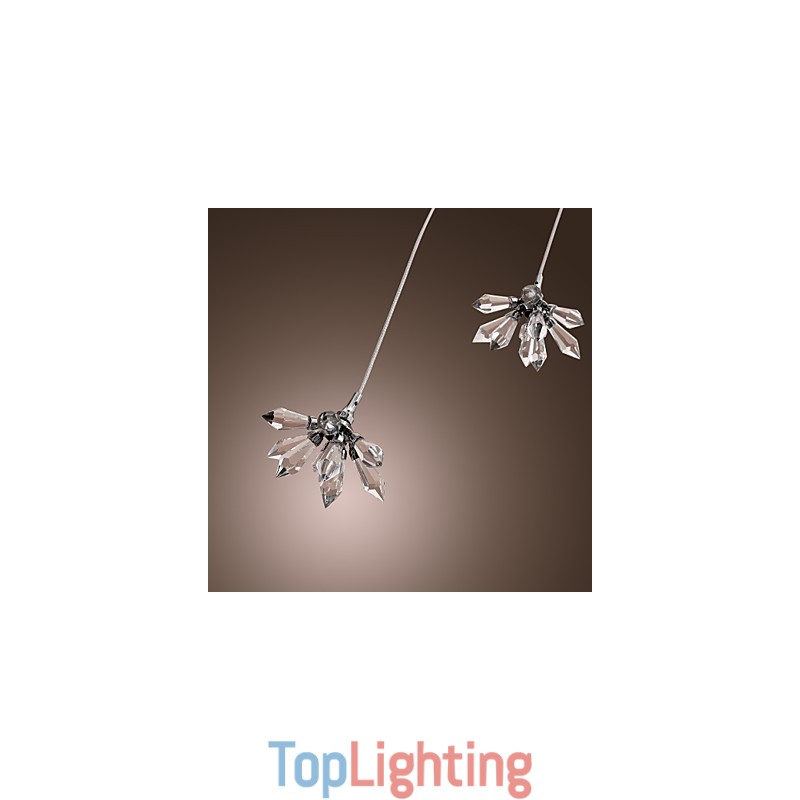 Modern Contemporary Crystal Mini Style Chrome Metal Pendant Light
