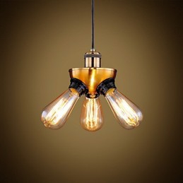 American Country Industrial Copper Head Three Feet Droplight Lamp