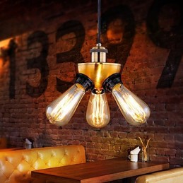 American Country Industrial Copper Head Three Feet Droplight Lamp