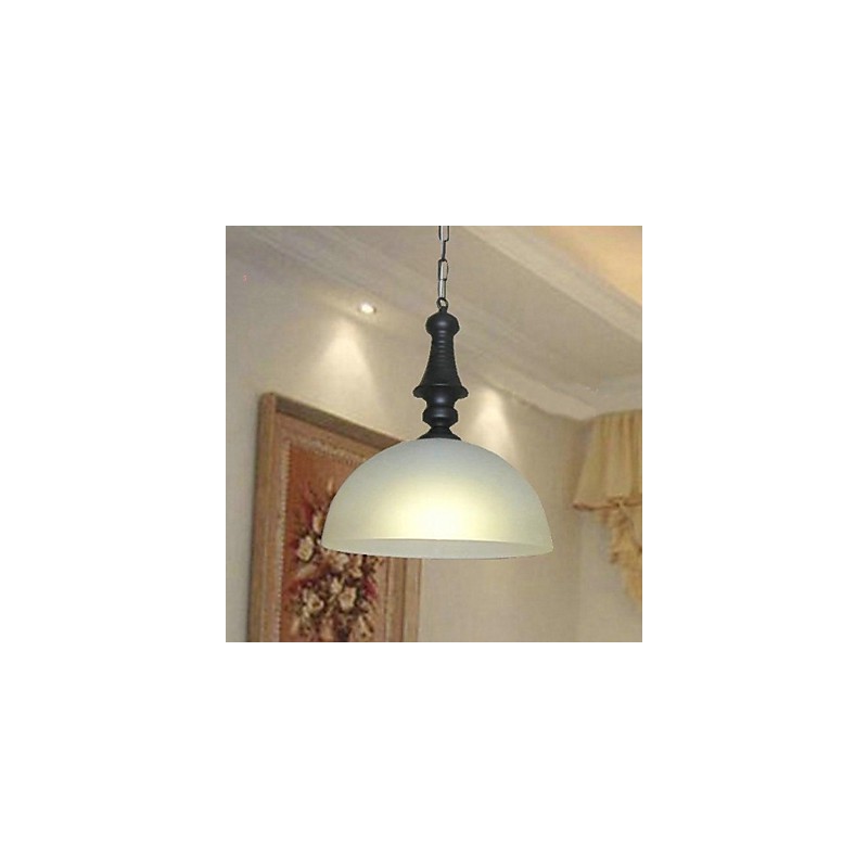 Traditional Classic Bowl Mini Style Painting Metal Pendant Light