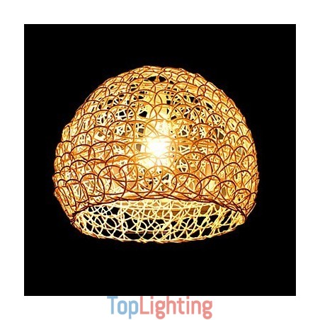 Modern Rural Cany Art Woven Rattan Single Head Droplight Lamp Modern Rural Cany Art Woven Rattan Single Head Droplight Lamp