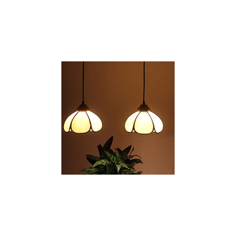 European Rural Creative Arts Stained Glass Chandelier Restoring Ancient Ways Lamp Light
