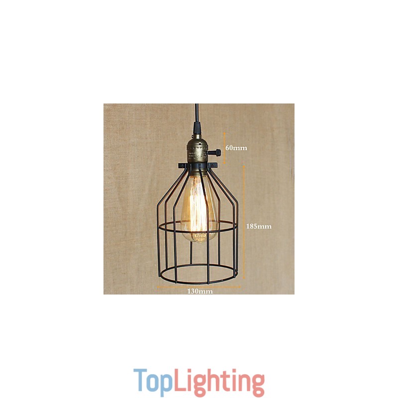 American Rural Industry Contracted Single Head Of Creative Small Hob Iron Chandelier