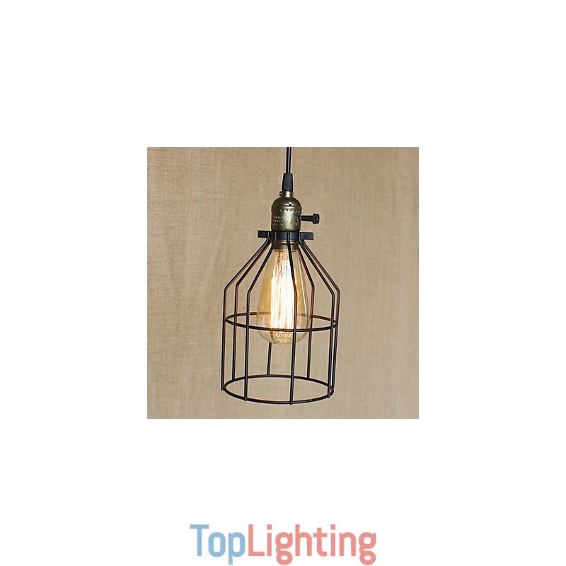 American Rural Industry Contracted Single Head Of Creative Small Hob Iron Chandelier
