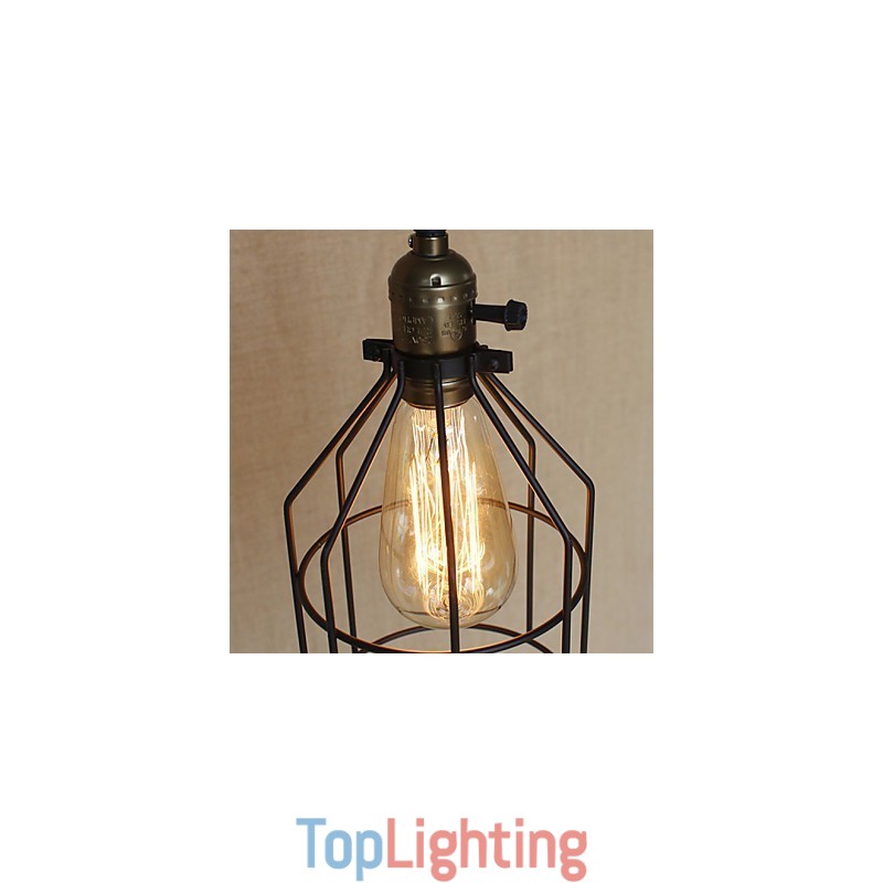 American Rural Industry Contracted Single Head Of Creative Small Hob Iron Chandelier