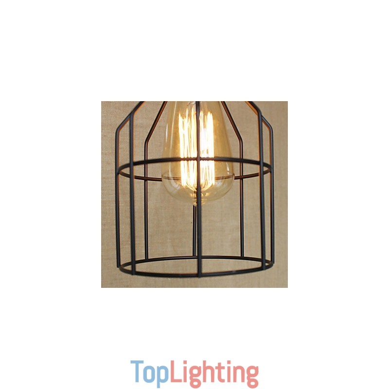 American Rural Industry Contracted Single Head Of Creative Small Hob Iron Chandelier