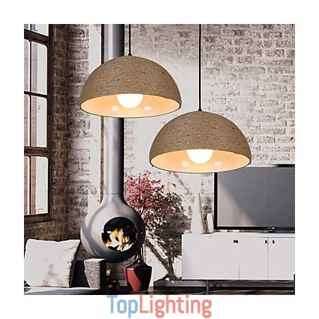 30*Restore Ancient Ways The Nordic Idea Semicircle Chimney Hand Hemp Rope Droplight 30*Restore Ancient Ways The Nordic Idea Semicircle Chimney Hand Hemp Rope Droplight