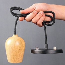 Country Mini Style Others Wood Bamboo Pendant Light Garage