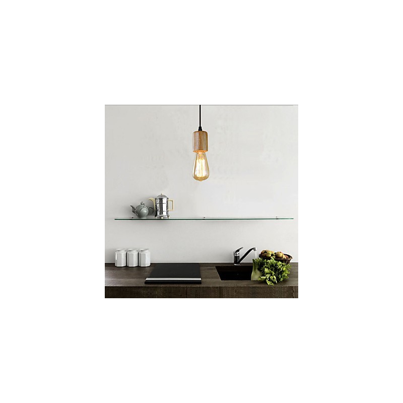 Pendant Lights Traditional Classic Vintage Retro Country Garage Wood Bamboo