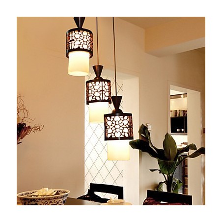 Modern Chinese Style Classical Solid Wood Drum Creative Single Head Droplight Lamp Light Modern Chinese Style Classical Solid Wood Drum Creative Single Head Droplight Lamp Light