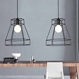 Geometrical Line Diamond Wrought Iron Chandelier Pendant Light Modern Contemporary