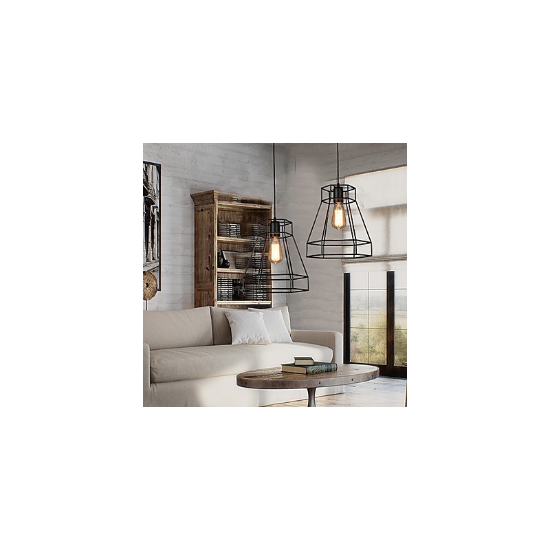Geometrical Line Diamond Wrought Iron Chandelier Pendant Light Modern Contemporary