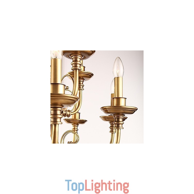 Chandelier Traditional Classic Rustic Lodge Metal