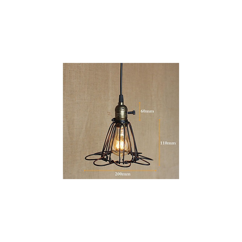 American Rural Industry Contracted Single Head Of Creative Small Hob Iron Chandelier
