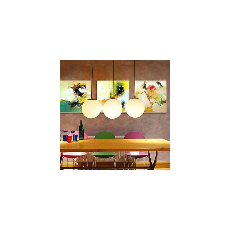 Glass Ball Chandelier Spherical Light Simple Single Head Droplight Lamp Lighting