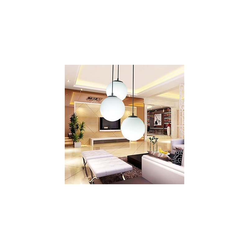 Glass Ball Chandelier Spherical Light Simple Single Head Droplight Lamp Lighting