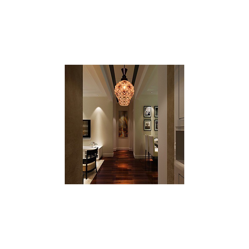 Cylindrical Glass Straight Single Head Drum Drum Simple Droplight Lamp Lighting