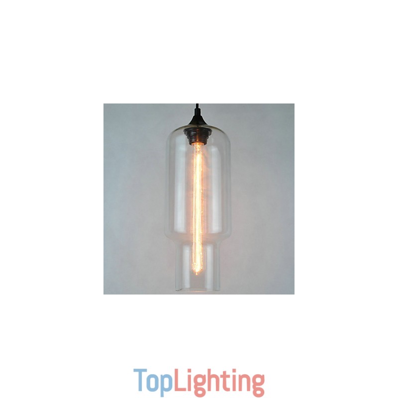 Modern Glass Pendant in Brown Bubble Design