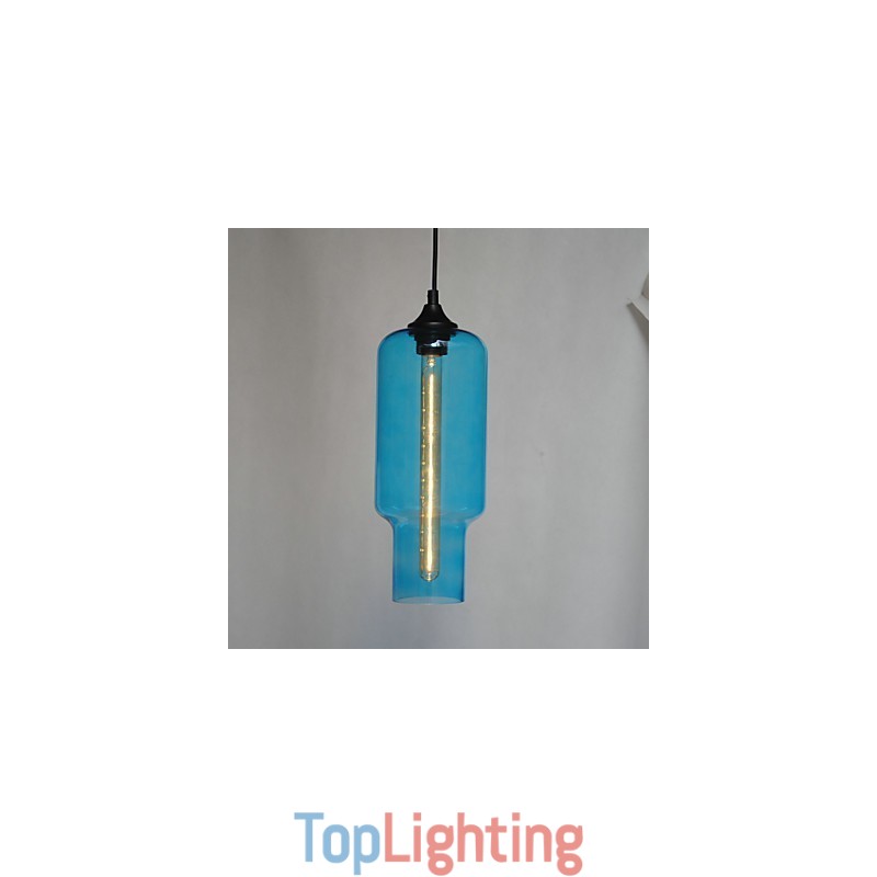 Modern Glass Pendant in Brown Bubble Design