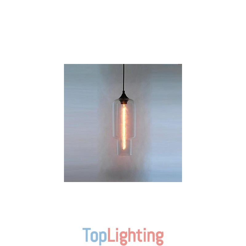 Modern Glass Pendant in Brown Bubble Design