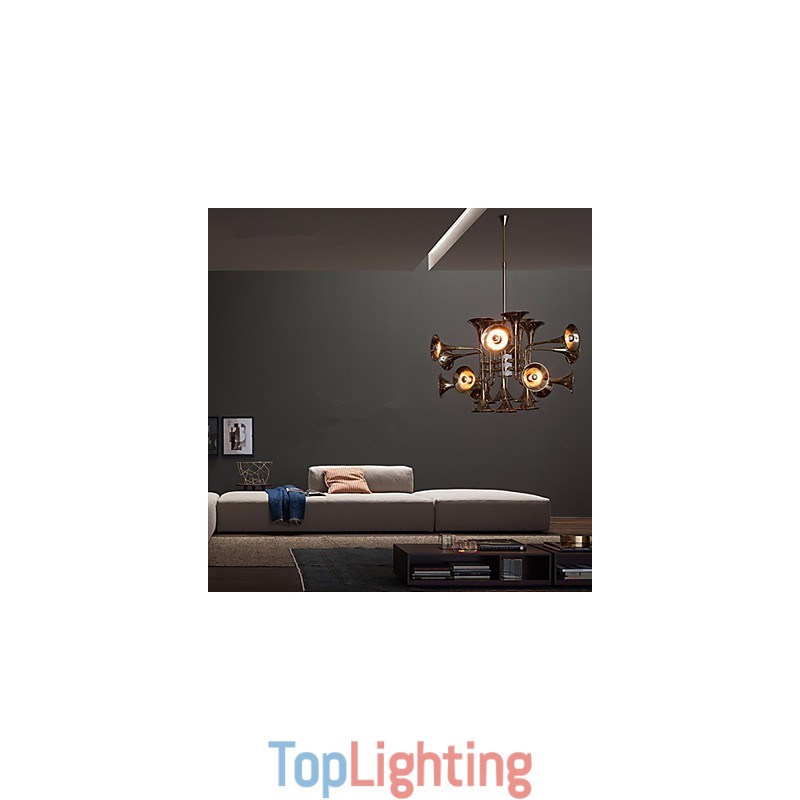 Country Mini Style Electroplated Metal Chandelier