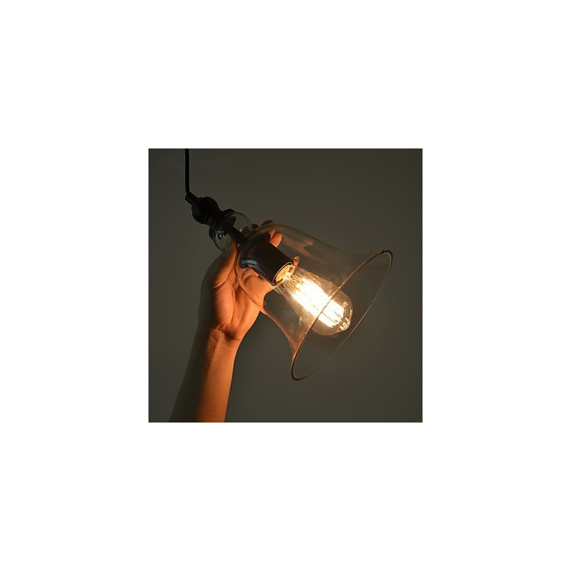 Vintage Industrial Retro Glass Chandelier Creative Minimalist Bedside Lamp Clear Colour