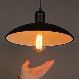 Lamps And Lanterns Art Restoring Single Head Wrought Iron Flying Saucer Droplight