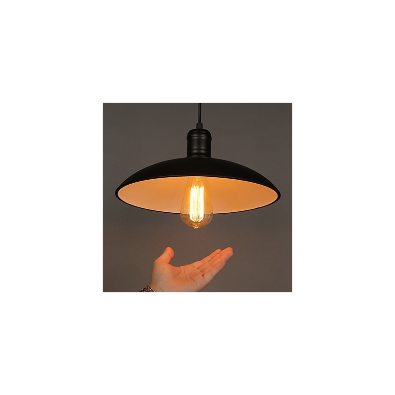 Lamps And Lanterns Art Restoring Single Head Wrought Iron Flying Saucer Droplight