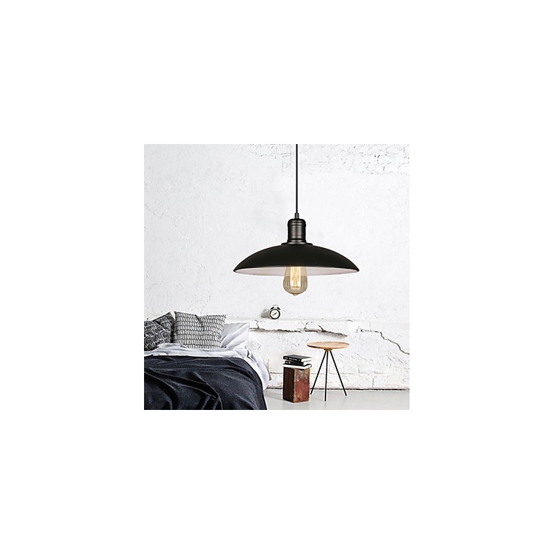 Lamps And Lanterns Art Restoring Single Head Wrought Iron Flying Saucer Droplight