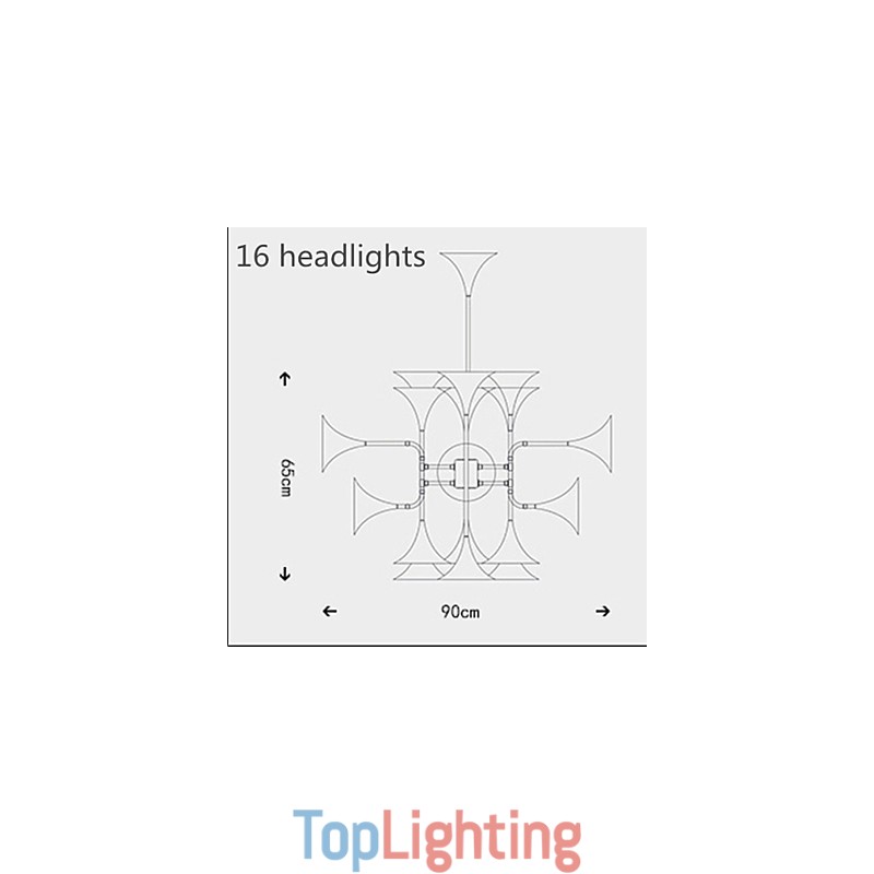 Country Mini Style Electroplated Metal Chandelier