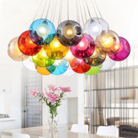 Creative The Nordic Color Restoring Ancient Ways Goldfish Bowl Glass Creative Droplight Lamp Light (If you order multiple glass balls it will come with one pendant fixed) (Please select the Quantity and Colour of the glass ball below) Creative The Nordic Color Restoring Ancient Ways Goldfish Bowl Glass Creative Droplight Lamp Light (If you order multiple glass balls it will come with one pendant fixed) (Please select the Quantity and Colour of the glass ball below)