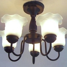 Traditional Classic Painting Metal Chandelier