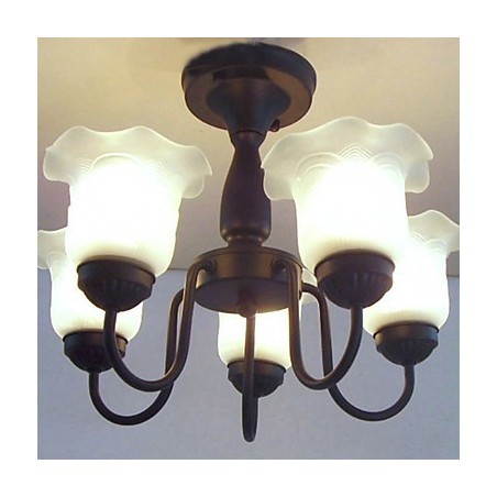 Traditional Classic Painting Metal Chandelier