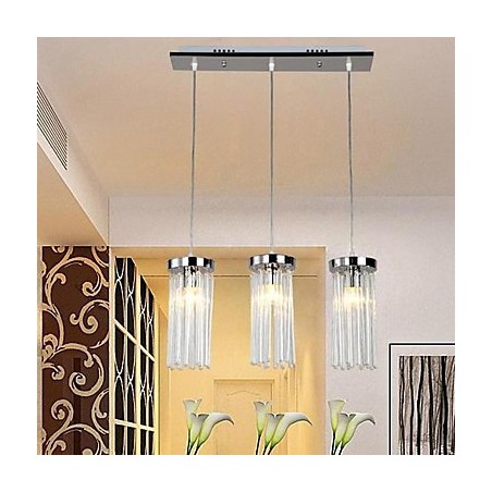 Modern Contemporary Crystal Chrome Metal Pendant Light Modern Contemporary Crystal Chrome Metal Pendant Light