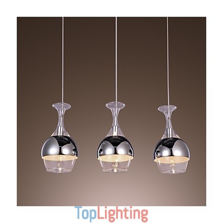 Modern Creative 3 Light Pendant in Shape Of Goblet Modern Creative 3 Light Pendant in Shape Of Goblet