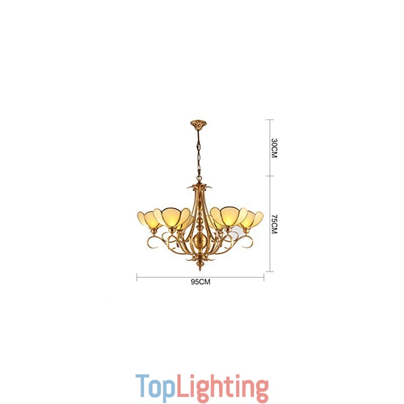 Traditional Classic Rustic Lodge Brass Metal Chandelier