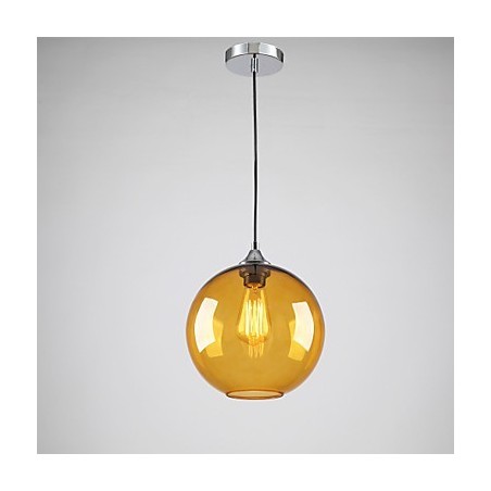 Modern Glass Pendant Light in Round amber Bubble Design Glass Shade Modern Glass Pendant Light in Round amber Bubble Design Glass Shade
