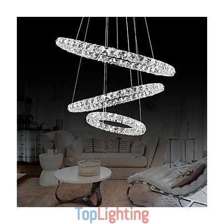 44W Modern Contemporary Crystal Chrome Metal Pendant Light 44W Modern Contemporary Crystal Chrome Metal Pendant Light