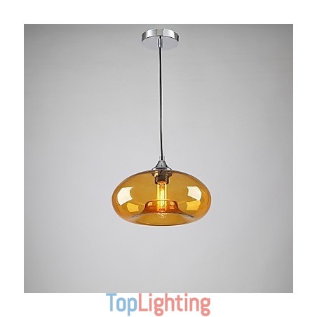 Modern Characteristic 1 Light Pendant With Transparent Shade