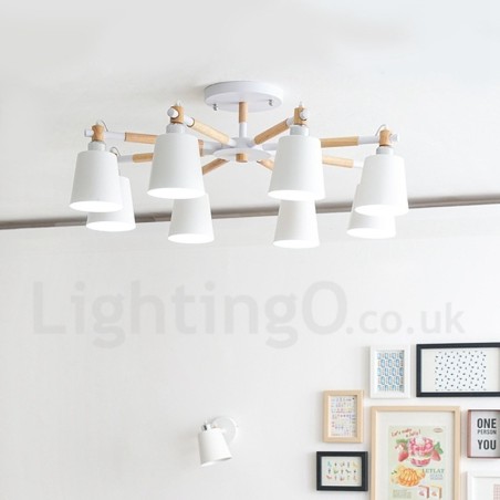8 Light Modern Contemporary Wood Chandelier 8 Light Modern Contemporary Wood Chandelier