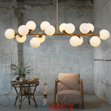 Modern Contemporary 16 Light Chandelier with Glass Shade and Lamp Modern Contemporary 16 Light Chandelier with Glass Shade and Lamp